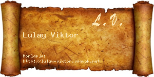 Lulay Viktor névjegykártya